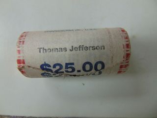 Thomas Jefferson Presidential Dollar Coin Uncirculated Roll - 25 Coins 1