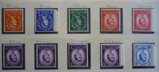 Gb 1960 Wildings Phosphor Issues Inverted Watermarks Mnh Sg 610wi - 616wi