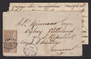 South Africa Cogh 1884 2d Pair Cape Postal History Cover Paarl - Vryburg,  Tpo Cds
