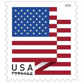 Usps Forever Stamps - Us Flag (2018 Version) - 1,  000 Stamps - Rolls Of 100