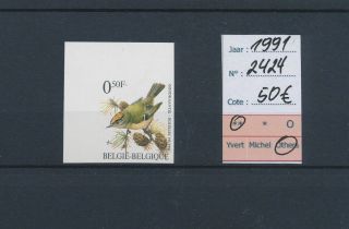 Lk45382 Belgium 1991 Buzin Birds Art 0,  5f Stamp Imperf Mnh Cv 50 Eur