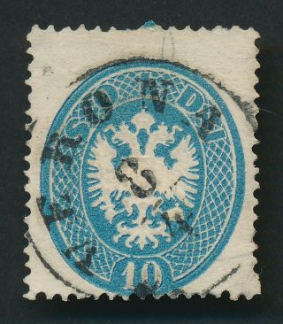 AUSTRIA LOMBARDY VENETIA STAMPS 1863 ARMS SELECTION PERF 14,  VFU 7