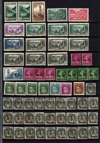 433 - France Andorre Big Lot Stamps For Varieties Study,  Mints Nogum 3photos