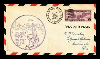 Dr Jim Stamps Us Fort Worth Texas Am 20 First Flight Air Mail Cover 1931