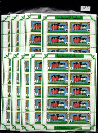 /// 10x Palestine - Mnh - Flags - Currency - 100 Stamps