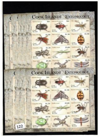 ,  10x Cook Islands - Mnh - Insects