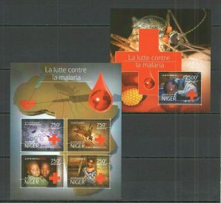 St2714 2014 Niger Red Cross Science Fight Against Malaria Kb,  Bl Mnh