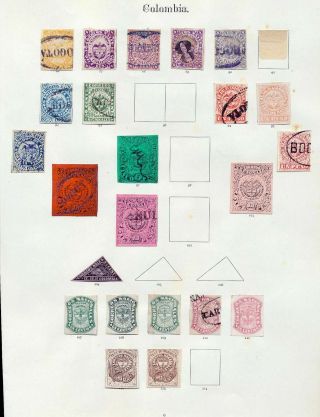 Colombia Early Imperfs M&u (23 Items) As 776