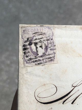Rare 1866 Portugal Folding Official Government Letter Cover To Lisbon From Horta 2