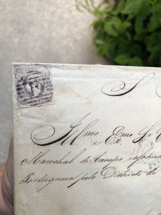 Rare 1866 Portugal Folding Official Government Letter Cover To Lisbon From Horta 5