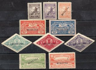 Paraguay (5542) : Ovpt.  Muestra,  4 Full Sets (10 Stamps),  V.  Fine Mnh
