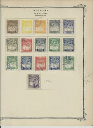 Venezuela Air Post 1930 - 1947 12 Scott Specialty Pages