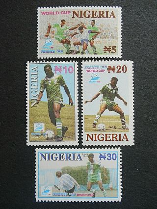 Nigeria 1998 World Cup Football Championships France Sg 722 - 725 Mnh