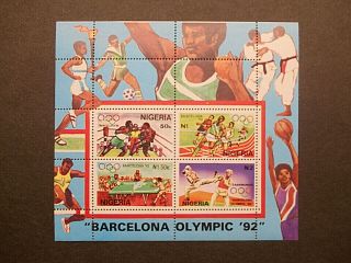Nigeria 1992 Olympic Games,  Barcelona Sg Ms623 Mnh Boxing,  Running,  Taekwondo