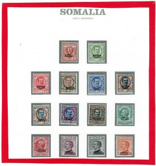 Italy - Italia - Somalia - Colonies - 1926/28 Set Mnh/some Lhmm Og Cat Over 1.  000 Euros