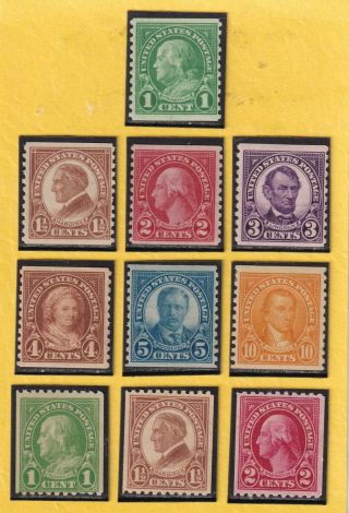 Us Stamp Sc 597/606 1 - 10c 1923 Lh.  Cv$18.  00 2113
