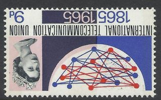 Sg 683pa 1965 9d I.  T.  U - (phos) Inverted Watermark Unmounted Mint/mnh