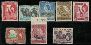 Kenya,  Uganda,  Tanganyiaka 104,  106,  108 - 113 1954 - 59 Mnh