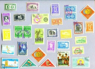 Large Selection Of Panama / Canal Zone Stamps.