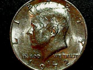 1972 - D Kennedy Half Dollar " No Fg " Missing Initials - Rare Error (fs - 901).