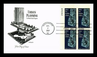 Dr Jim Stamps Us Urban Planning First Day Cover Plate Block Washington Dc