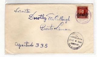 Costa Rica Cover From Savegre De Aguirre To Limon Roosevelt Fdr 1953 Amc