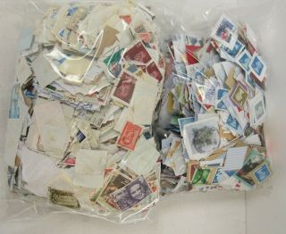 Unsorted 5KG charity stamps mixed UK,  foreign,  franked - TIV SC5 4