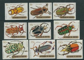 Burundi 1970 Beetles And Weevils Complete Set (sc C110 - 118) Vf Mnh