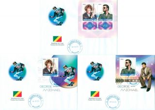 George Michael In Memoriam Music Congo First Day Covers 3 Fdc Set