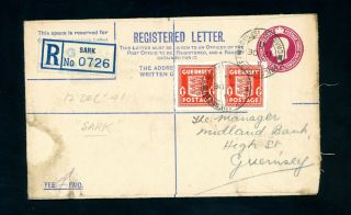 Sark 1941 Registered Occupation Cover To Midland Bank (jy565)