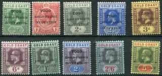 1915 - Togo - Selection Of Nine To 5/ -,