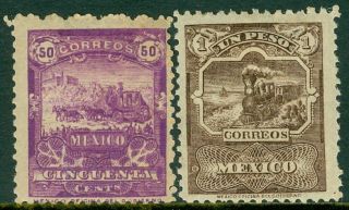Edw1949sell : Mexico 1895 Scott 253 - 54 Very Fine,  Gum.  Cat $160.