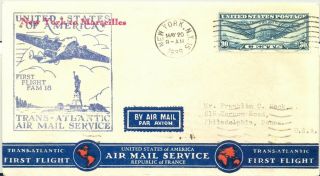 Nyc,  Ny,  Trans Atlantic Svc To Marseilles 5/20/39 (stamps,  Postage,  Collectible)