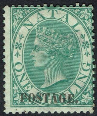 Natal 1869 Qv Postage Overprinted 1/ -