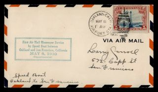 Dr Who 1930 First Flight Oakland Ca To San Francisco Speed Boat E53144