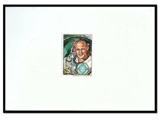 Space Apollo Usa Buzz Aldrin Freemasons Emblem - Proof Mnh Imperf Stamp On Card