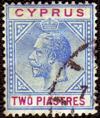 Cyprus George V 1921 - 23 Sg92a 2 Piastre Broken Bottom Left Triangle V.  Fine