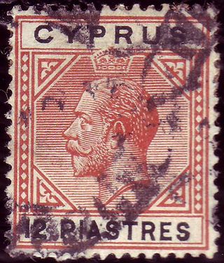 Cyprus George V 1915 Sg82b 12pi Variety Broken Bottom Left Triangle Vf Rrr