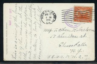 Nicaragua Postal History: Lot 215 1915 2c Rate Bluefields - Orleans $$$