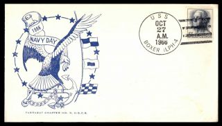 Mayfairstamps Us Naval 1966 Uss Boxer Lph 4 Navy Day Eagle And Anchor Cover Wwb_