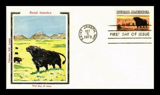 Dr Jim Stamps Us Rural America Angus Cattle Colorano Silk Fdc Cover St Joseph