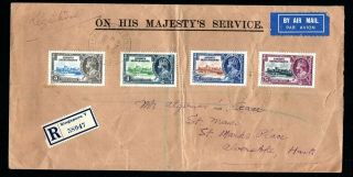 Malaya Straits Settlements 1935 Jubilee Set On Cover,  Cancelled First Day Scarce