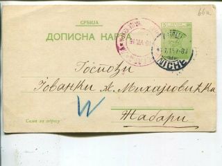 Serbia Censor Postal Card 1915