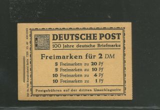 Germany,  West Berlin,  Mi Mh 1,  Complete Booklet.  Pristine,  Nh.  Cv € 700.  00