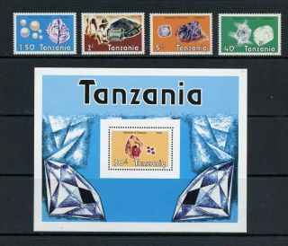 S292 Tanzania 1986 Minerals Gemstones Mnh