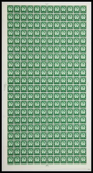 1/3 Wildings Multi Crown On White Full Sheet Cyl 2 No Dot Unmounted