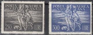 Vatican 1948 Posta Aerea Yvert Pa16/pa17 (ref 13698)