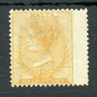 Malta 1863 - 81 ½d Bright Orange Sg5 Mm Cat £900 - See Desc