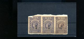 Rare Newfoundland Victoria 1898 $25 And $20 Revenue Stamps On Paper Dw18