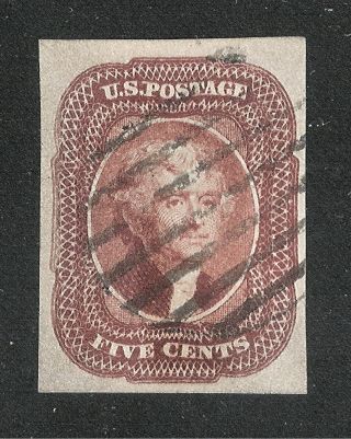 U.  S.  Scott 12 Jefferson 5 Cent Stamp.